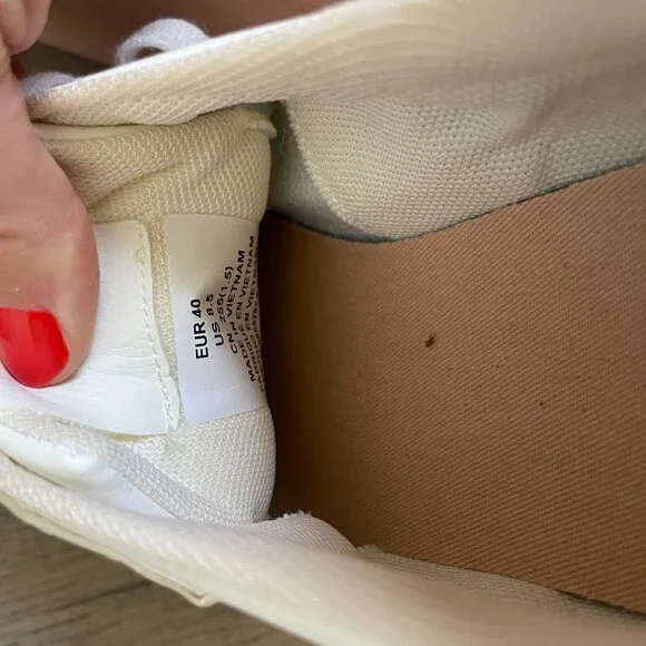 H&M white faux leather fashion sneakers - Picture 8 of 13